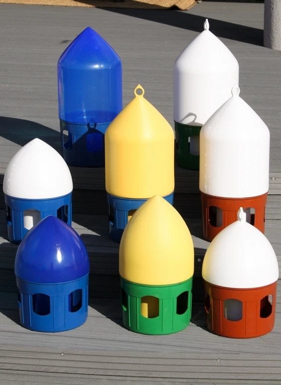 Taubentränke 7l mit Tragring PVC Brieftauben-Tränke, Blau,Geflügeltränke 7 l - Bild 2 von 4