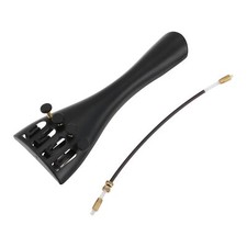 4/4  3/4 Violin Tailpiece with 4 Fine Tuners Aluminum Alloy Black