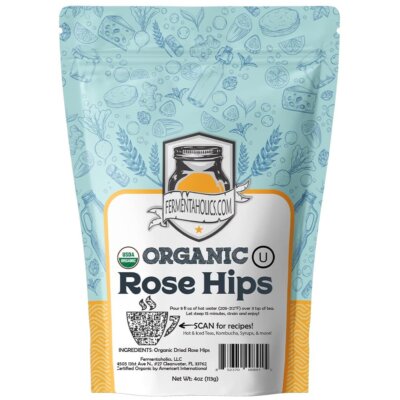 Rose Hips, Dried, Organic - 4 oz