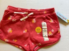 Girls Shorts- Cat  Jack size M 7/8 - Bright Coral Floral - NWT