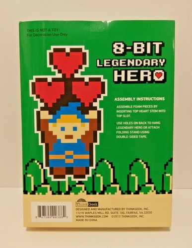 8-Bit Legendary Hero Schaumstoff Herz Bouquet Thinkgeek BRANDNEU - Bild 2 von 6