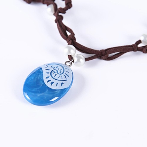 Child Girls Moana Costume Hawaiian Princess Party Fancy Cosplay Dress & Necklace - Picture 9 of 18