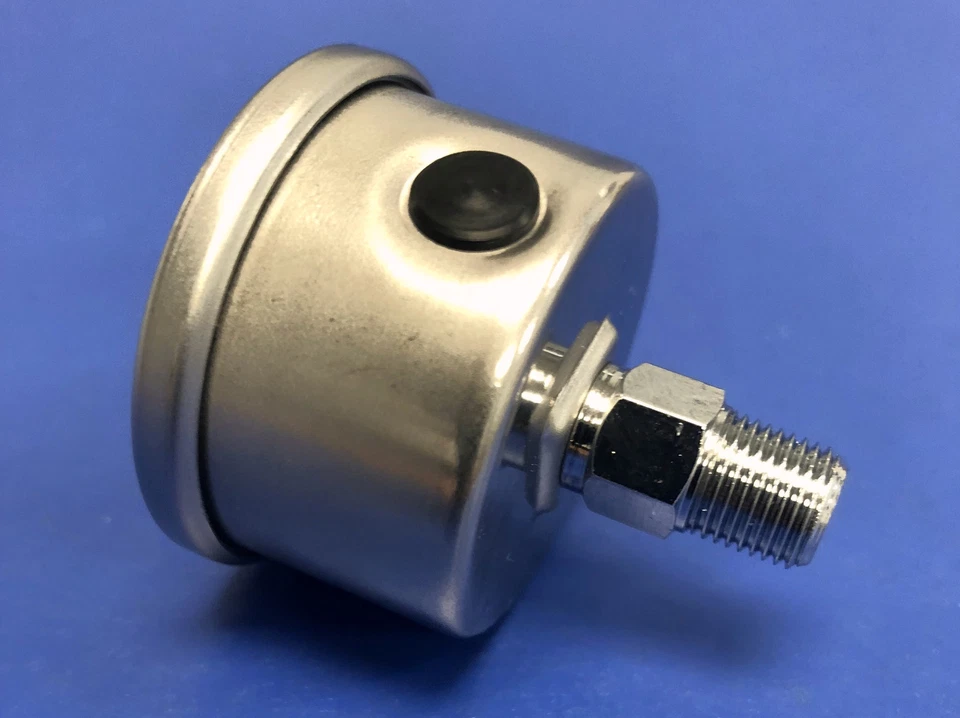 Marshall Gauge 0-100 psi Fuel Pressure Oil Pressure White 1.5" Diameter Liquid - Image 2 of 2