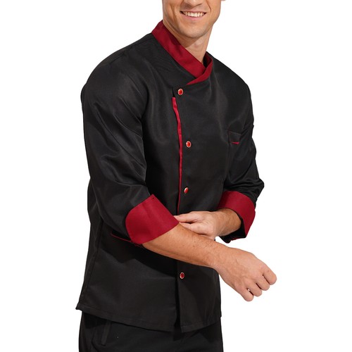 Unisex Chef Jacket Men's Classic Chef Coat Womens Restaurant Cook Shirt - Picture 46 of 77