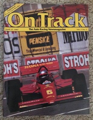 ON TRACK AUTO RACING MAGAZINE 1987 NASCAR INDY CART F1 MARIO ANDRETTI ...