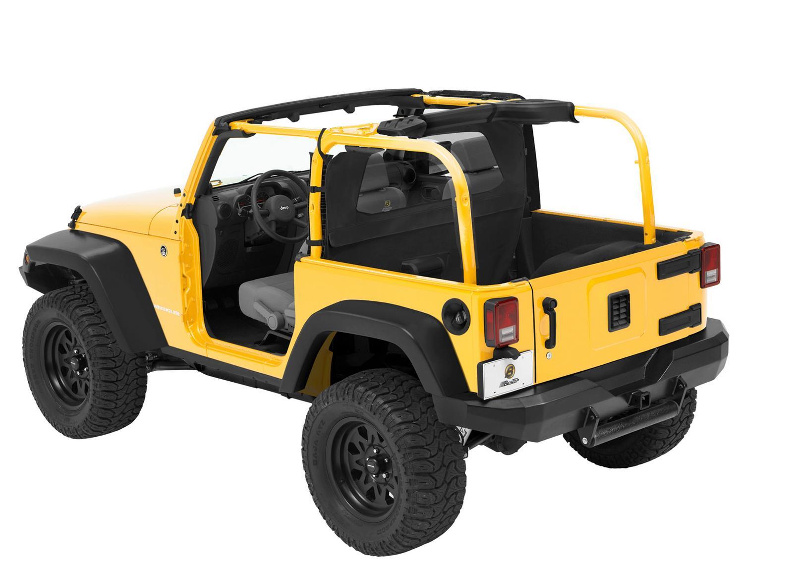 Bestop Soft Top Wind Screen - Fits Jeep 2007-2018 Wrangler JK 2-Door Standard W