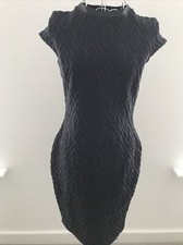 RIVER ISLAND Women’s Black Bodycon Fitted Dress Size 10