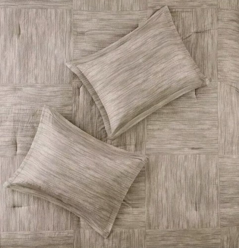 Madison Park Seer suckle Weave Design 7 Piece Comforter Set Size Queen Taupe - Picture 6 of 7