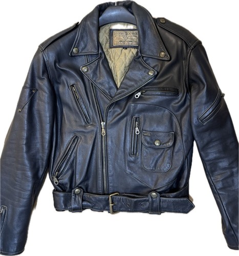 Guess Leather D-Pocket Motorcycle Vintage Brando Jacket - Picture 4 of 11