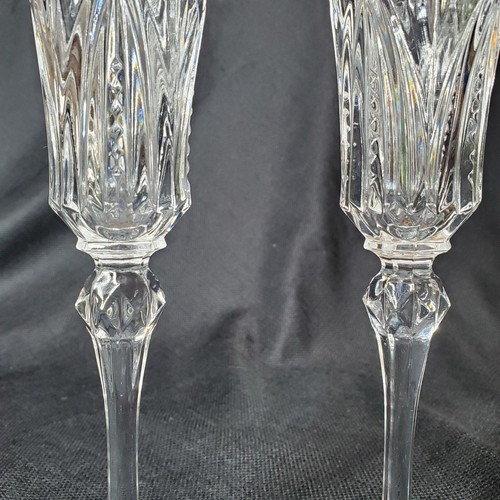 Cristal d'Arques Kristall Sektflöten Stiel Toastgläser Frankreich Vintage 2 - Bild 6 von 11