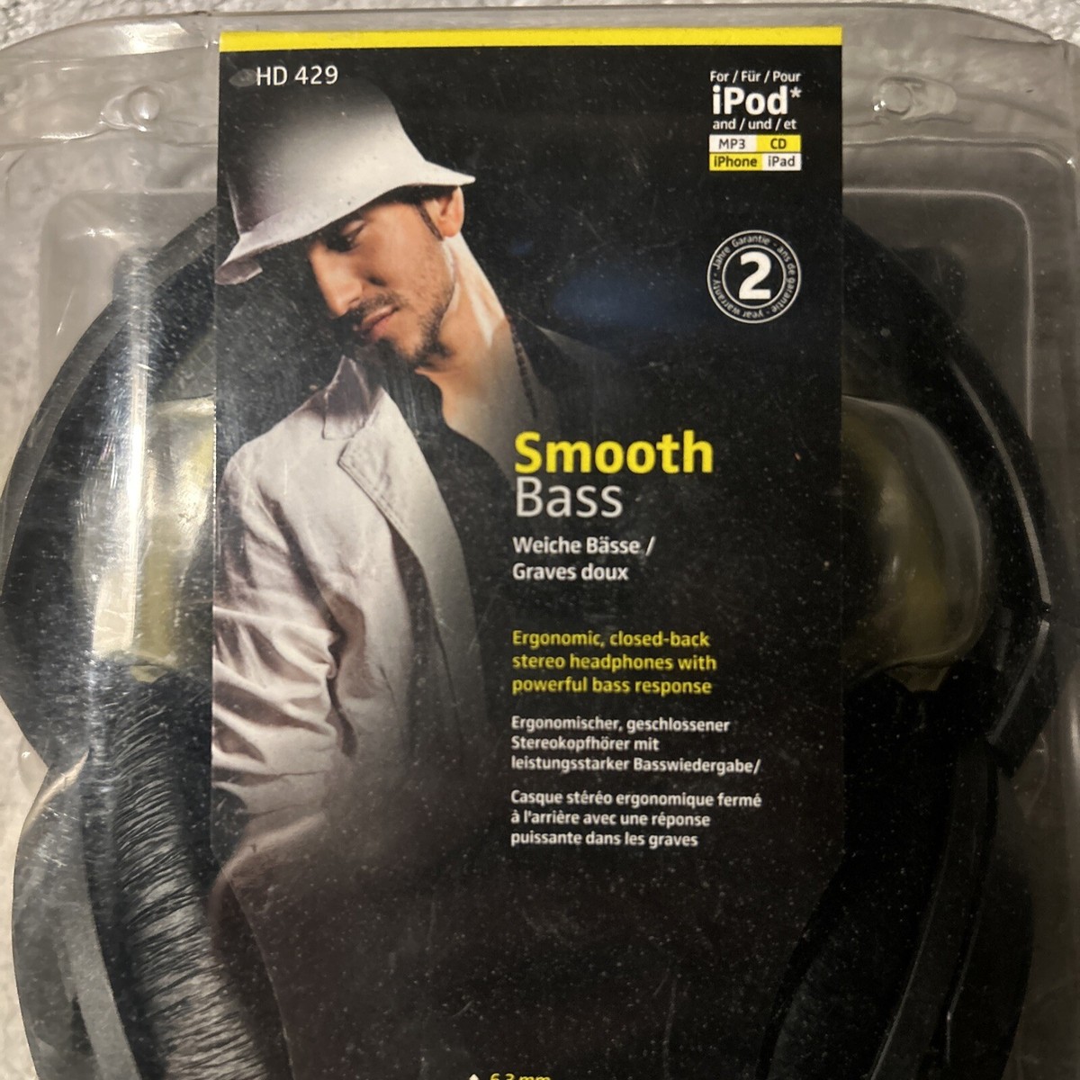 Sennheiser Smooth Base HD 429 Wired Headphones (New Sealed