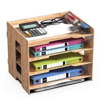 ✅​ Schreibtisch Holz Dokumentenablage BüRo Briefablage Papierablage A4