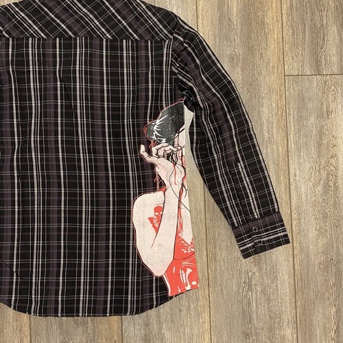 IRON FIST STITCH L/S WOVEN BUTTON UP LADIES SHIRT JAPANESE STYLE - Picture 6 of 6