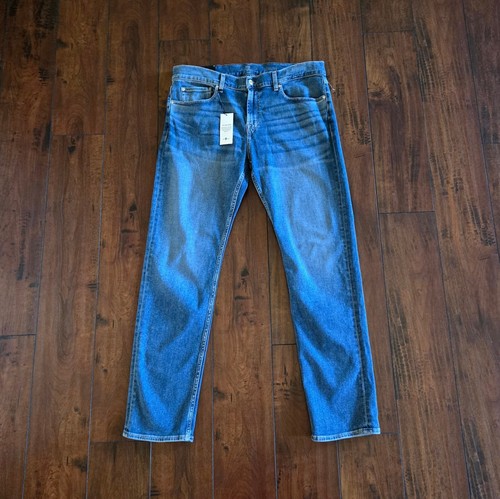 Jeans uomo 7 For All Mankind slim gamba dritta elasticizzato blu denim tg 38 - Foto 3 di 12