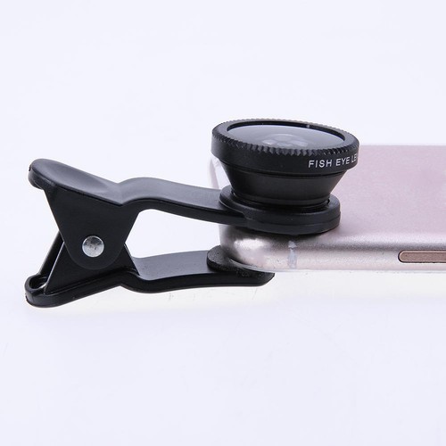 3 in 1 Fish Eye+ Wide Angle+ Macro Camera Lens Kit for Phone - Photo 12 sur 14