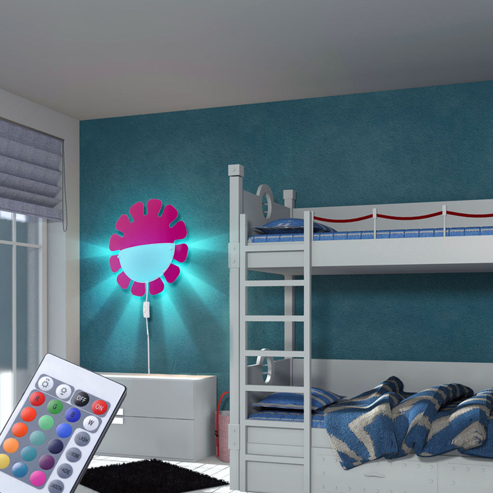 RGB LED bambini bambini bambini baby camera lampada da parete ragazze Vetro Lampada dimmerabile telecomando cb2466 RGB LED bambini bambini bambini baby camera lampada da parete ragazze Vetro Lampada dimmerabile telecomando cb2466