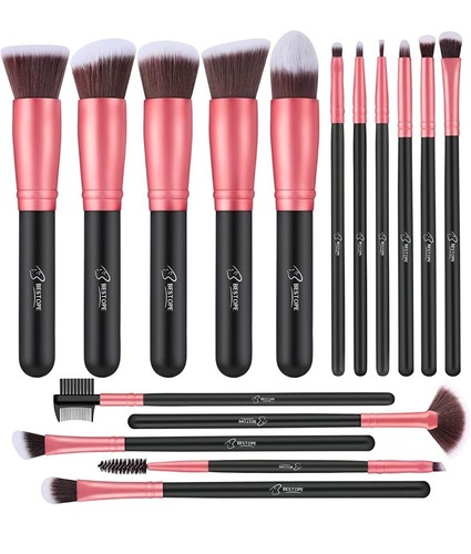16 Pc Bestope Pro Premium Synthetic Make Up Brush Set