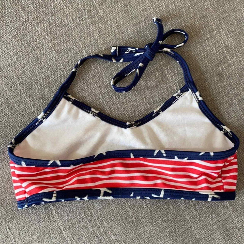 Traje de baño Cat & Jack rojo blanco y azul estrellas y rayas talla XS (4/5) Foto 3 de 4