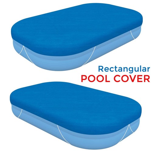 BESTWAY RECTANGULAR SWIMMING INFLATABLE PADDLING FAMILY POOL COVER 102" / 119" - Picture 2 of 6