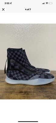Vans Vault Boot Skoot Lx Checkered Grey Black Size 8.5