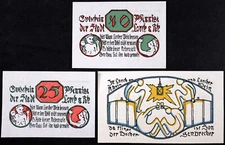 LORCH 1920 "Lorcher Wine" Complete Series German Notgeld Hessen