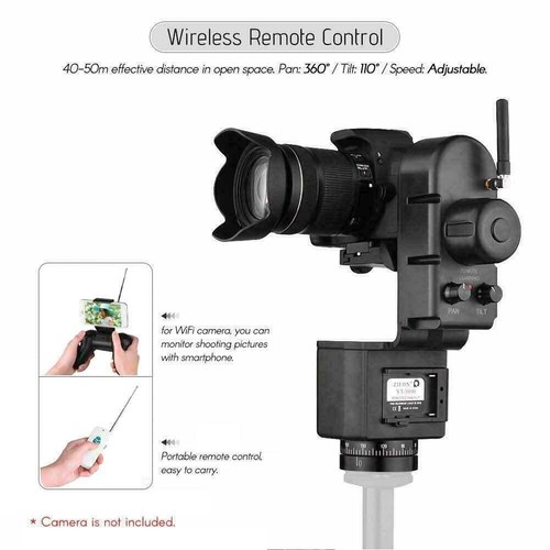 Remote Control Electronic Tripod Pan Tilt Head Motorized Panoramic Stabilizer - Picture 3 of 7