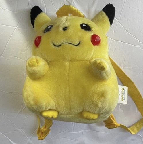 Vintage 90s Pokemon 9" Official Nintendo Fat Pikachu Plush Backpack by Pyramid - 第 5/10 張圖片