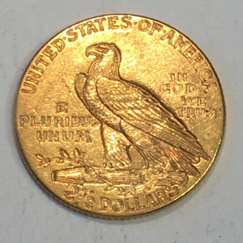 1912 $2.50 Gold Indian Head - Nice Details & Luster - High Quality Scans #P688 - Picture 2 of 2