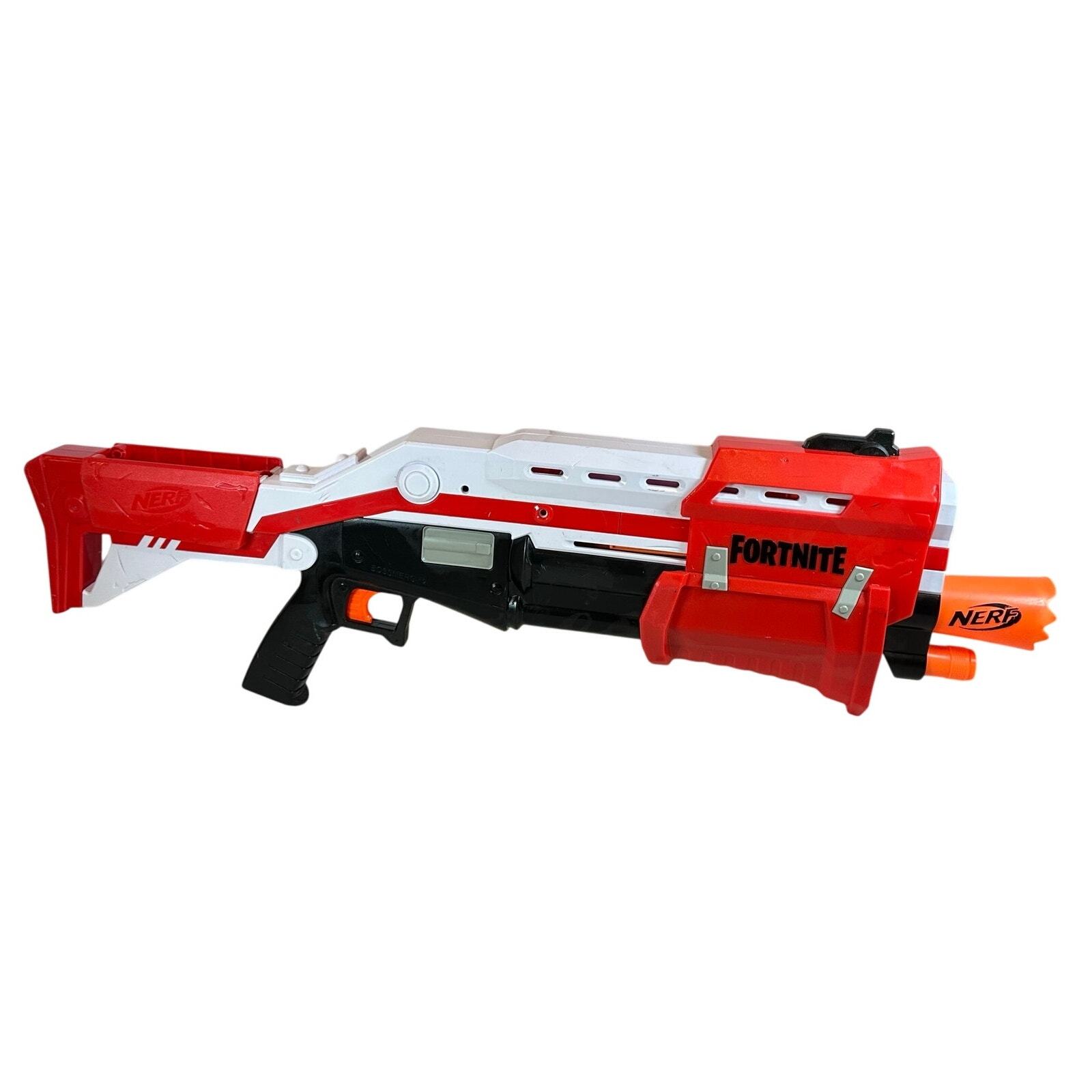 Nerf Fortnite Bossmerg-12 Blaster Tactical Shotgun Pump Action WORKS Red Black