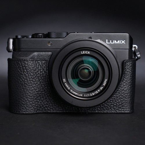 Handmade Genuine Leather Camera Half Cover Case Bag For Panasonic LX100 - Imagen 9 de 12