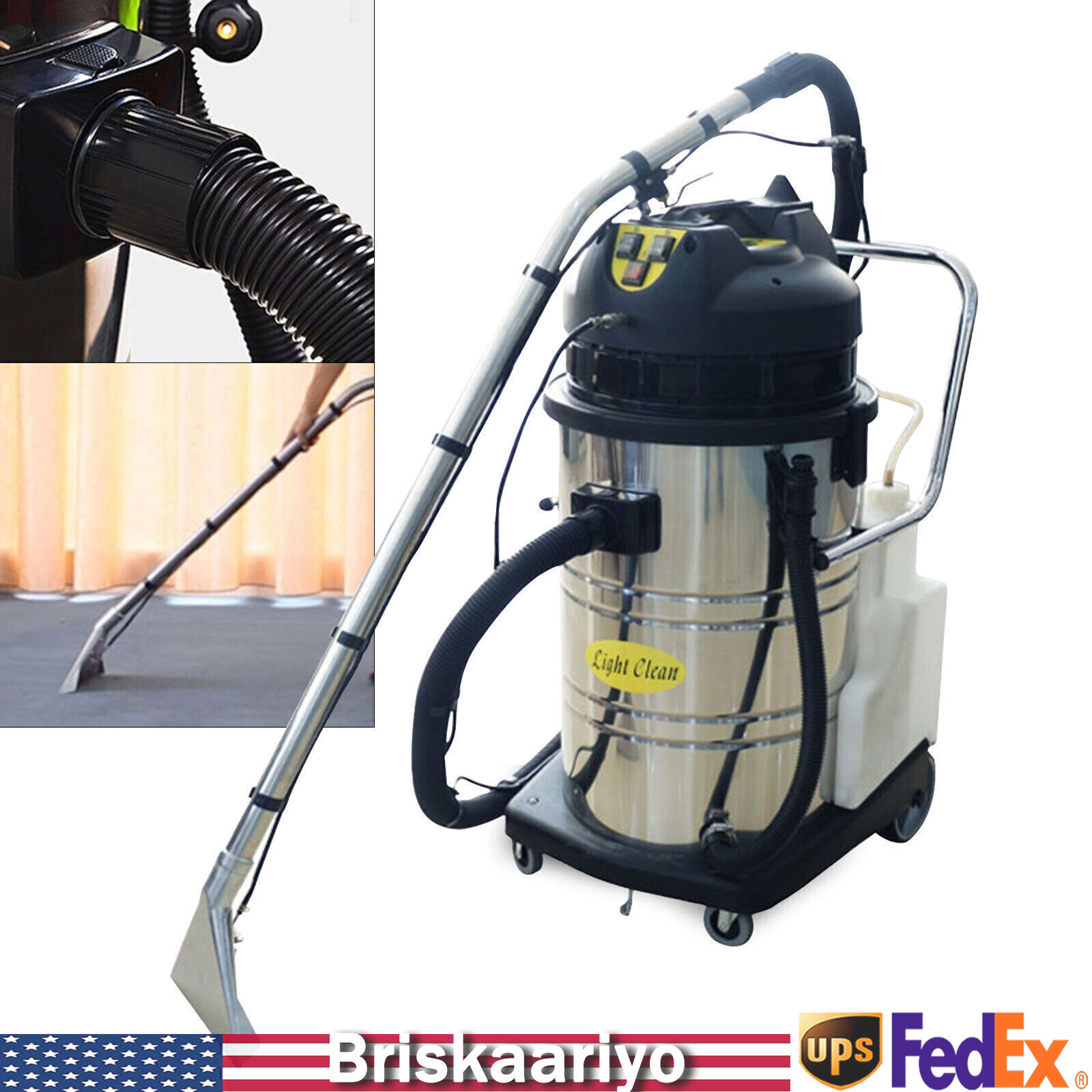 60L Commercial Carpet Cleaner Extractor Vacuum Washer for Household Cleaning