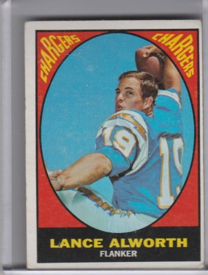 1967 TOPPS #123 LANCE ALWORTH SAN DIEGO CHARGERS HOF 3248