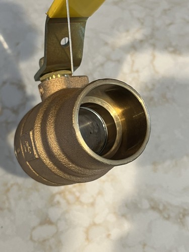 (Box Of 4) 1-1/2" Solder, Standard Port, Bronze Ball Valve 600 WOG, MADE IN USA - Picture 8 of 14