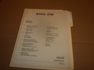 #ad PY30 Stihl Parts Manual 070 $19.99