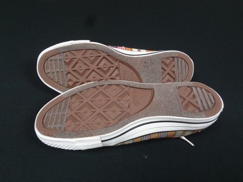 CONVERSE ALL STAR STRIPED BLUE RED BROWN TAN WOMENS SIZE 7 MENS SIZE 5 - Picture 6 of 9