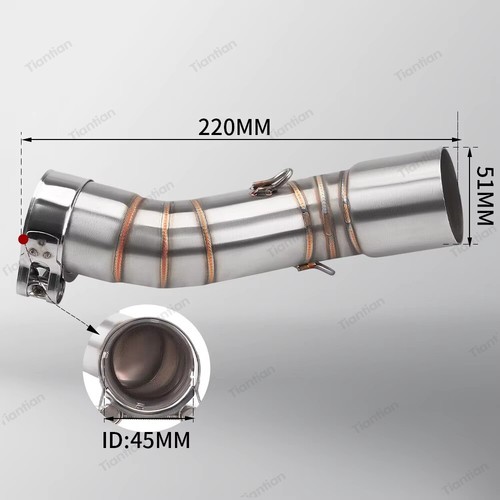CF-Moto CLX-700 20-23 Motorcycle Exhaust System Mid Link Pipe 310mm