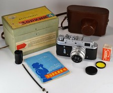 EXPORT SOVIET USSR "ZORKI 4" CAMERA  INDUSTAR-50 LENS, f3.5/50mm, BOXED 4 