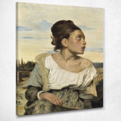 Mädchen Waise auf dem Friedhof Eugène Delacroix, edx85 Leinwandbild