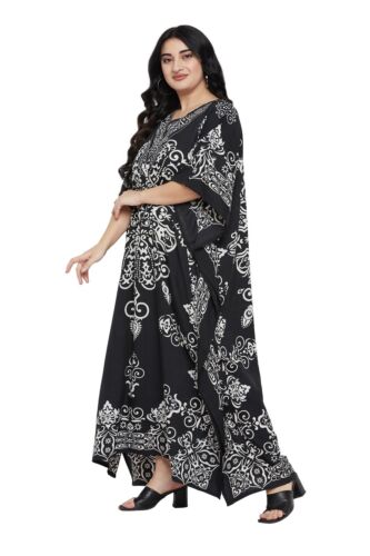 Maxi abito lungo caftano tunica da donna boho taglie forti kimono caftano beachwear - Foto 131 di 355