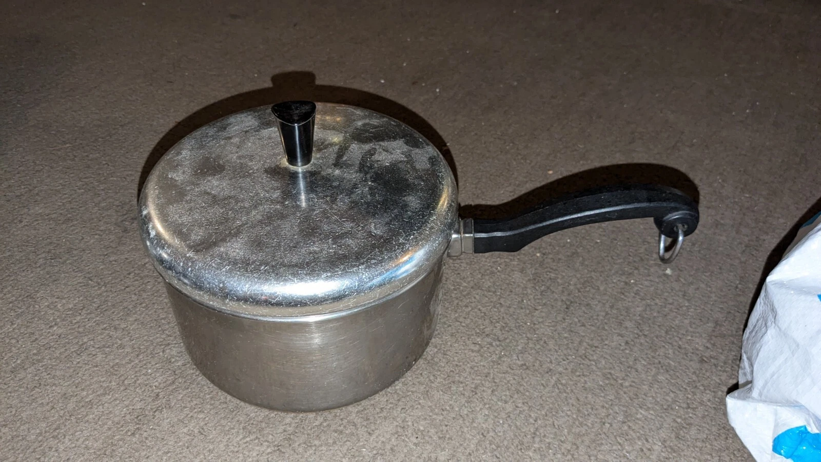 Vintage FARBERWARE Aluminum Clad Stainless Steel 2qt Sauce Pan w/Lid -USA
