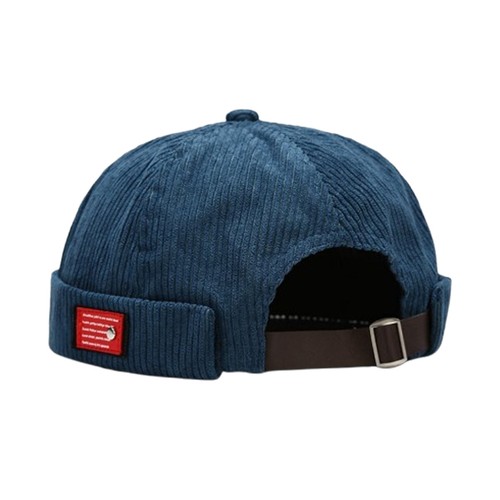 Damen Herren Cord Totenkopf Matrosenmütze Kappe Docker Beanie Krempe Rollbündchen - Bild 11 von 16