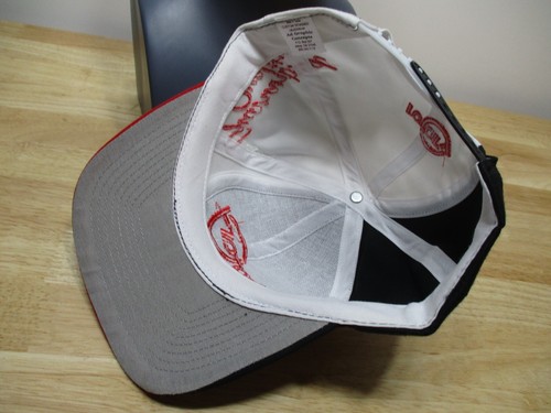 Vintage Rotary Equipment 90s Black Red ColorBlock NOS Cap Snapback Hat - Picture 7 of 7