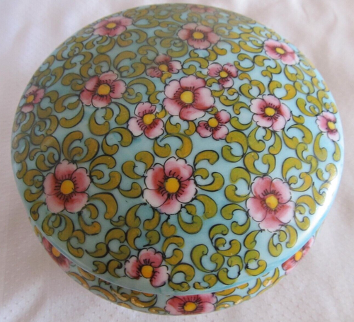 Large Limoges Porcelain Candy Jar Art Deco Floral Rose Design - Picture 2 of 6
