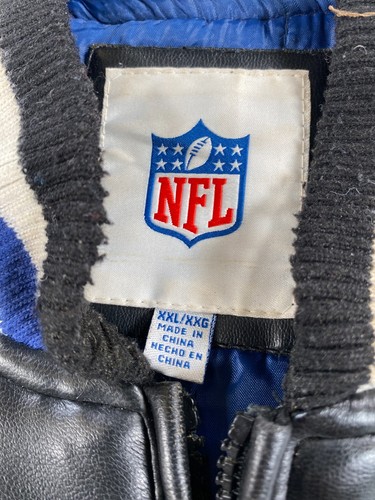 Indianapolis Colts NFL Faux Jacket Black/Blue/White Full Zip Mens Size XXL - Picture 7 of 19