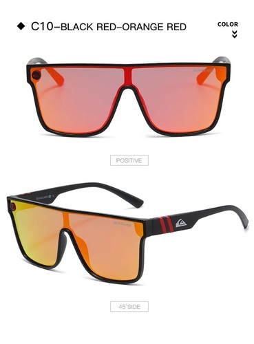 Herren Sonnenbrille Quiksilver Shield verspiegelt polarisiert UV400 orange blau schwarz rot - Bild 10 von 28
