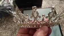 SWEETV Royal Wedding Crown CZ Crystal Pageant Birthday Tiara Bridal Headpiece