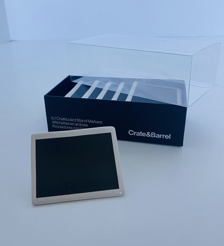 Mini Ceramic Chalkboard Stands Crate&Barrel Set of 6 NIB charcuterie Table Numbr - Picture 7 of 11