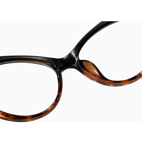 Classy Elegant Retro Cat Eye Eyeglasses Frame With Rhinestone Unique Fashion - Picture 4 of 18