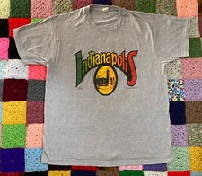 VTG 80s Screen Stars Indianapolis Shirt CL 1987 Single Stitch USA Retro Indiana