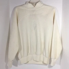 VTG Choices From Gitano Off White Cream Geometric Sweatshirt Quilted Size 8 READ